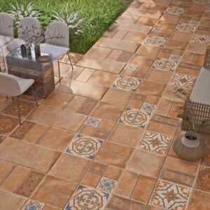 Terracotta Parking Floor & Wall Rosy Brown 2 ft x 1 ft Matte Finish Stone Vitrified Tile - 12 mm